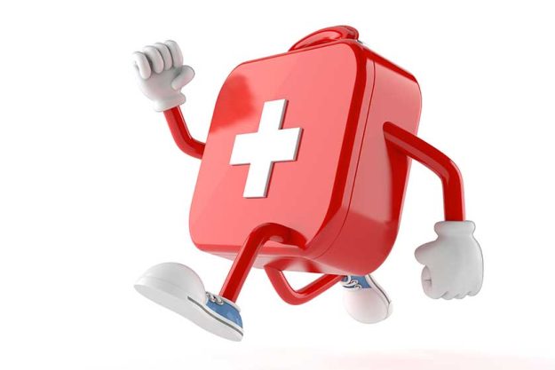 First aid kit character