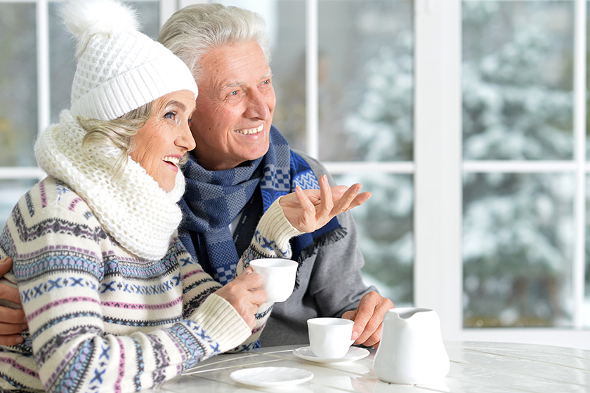 Couple drinking tea Couple drinking tea