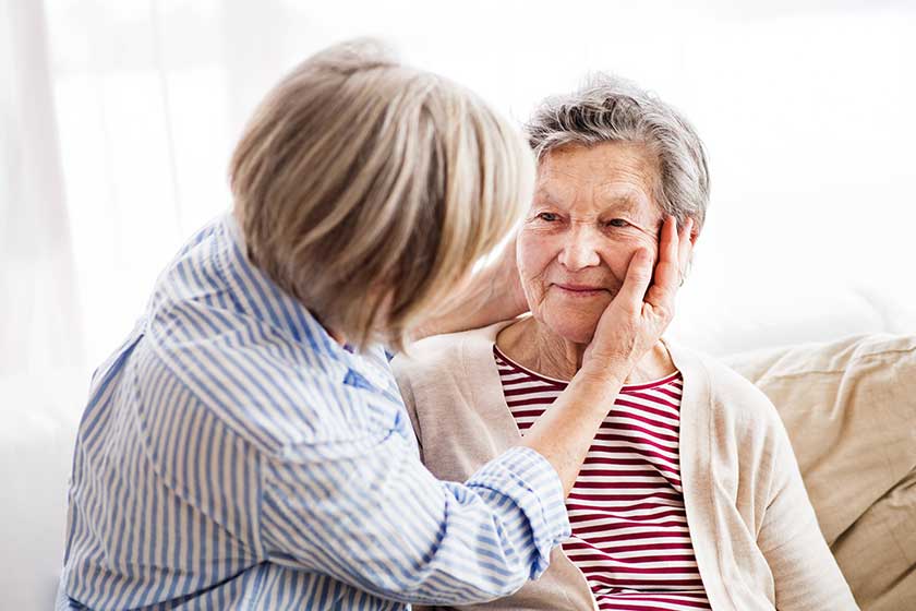 Senior women at home. Senior women at home.
