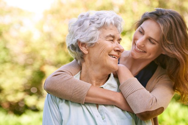 Theyre still so close.... Cropped shot of a young woman and her senior mother.