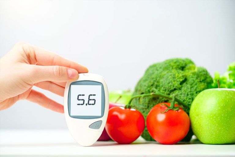 Diabetes concept glucometer for glucose level blood test