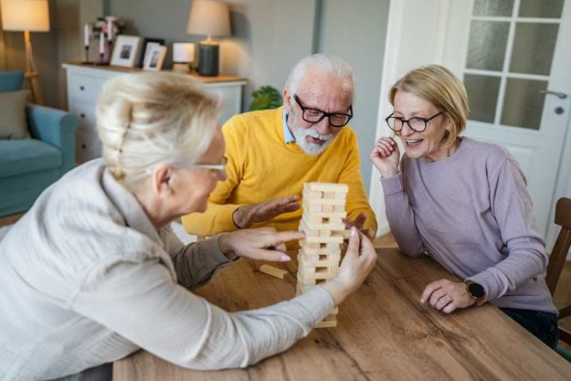 Group of senior people man and woman husband