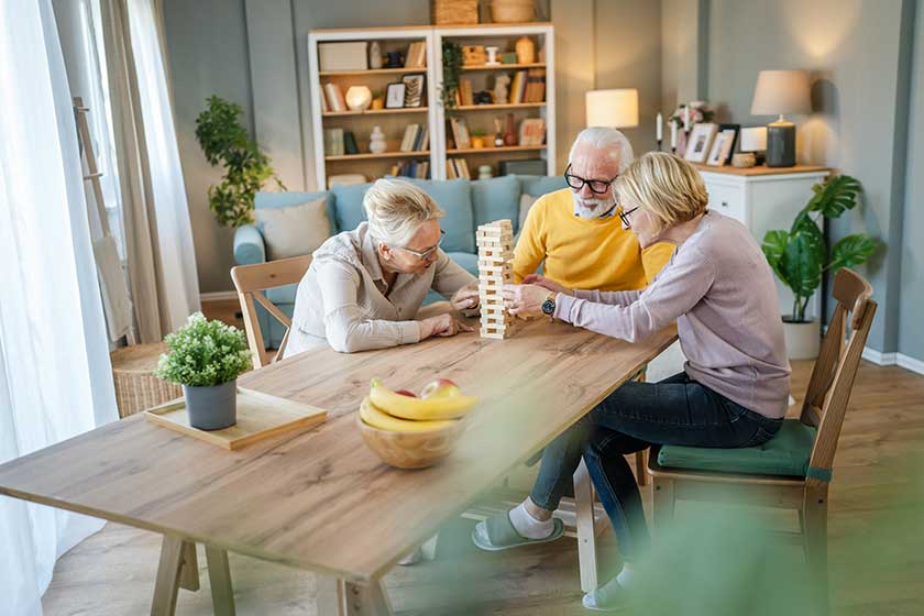 Group of senior people man and woman husband