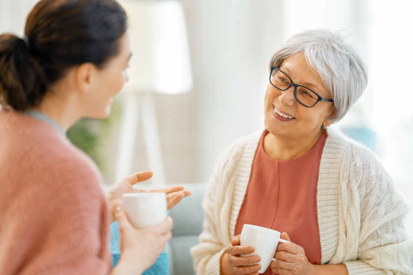 mother and her adult daughter