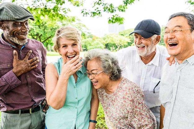 Diverse Senior Friends Ootdoors