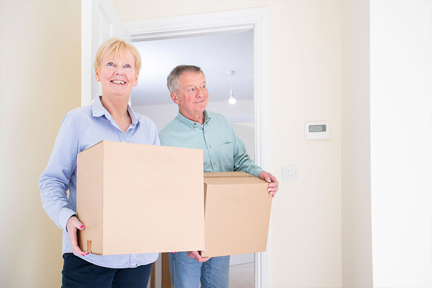 Senior Couple Downsizing In Retirement