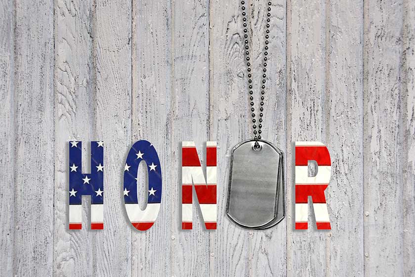 Dog tags with honor