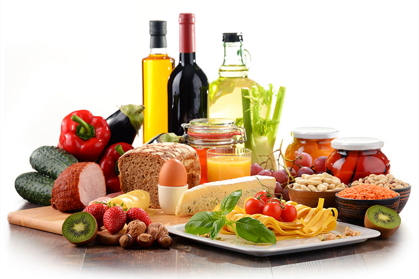 Composition with variety of organic food products