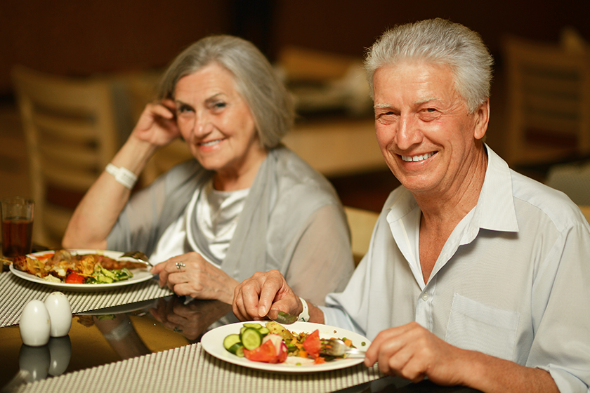 Senior couple having breakfast Senior couple having breakfast