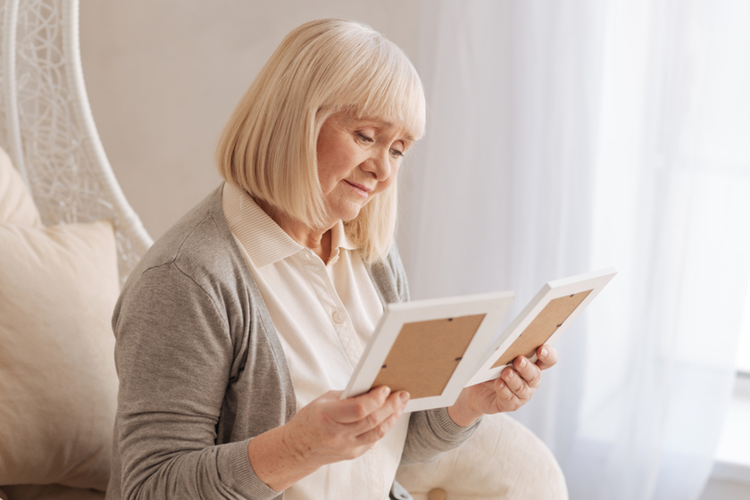 Cheerless unhappy woman missing her husband