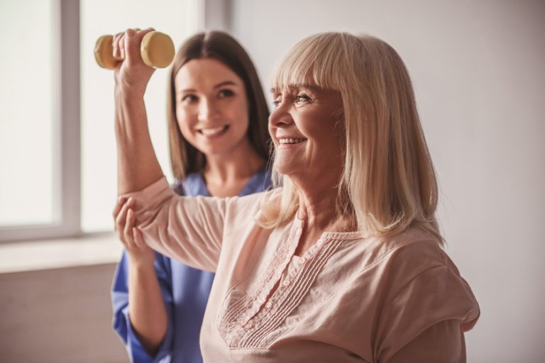 Old woman in hospital Old woman in hospital