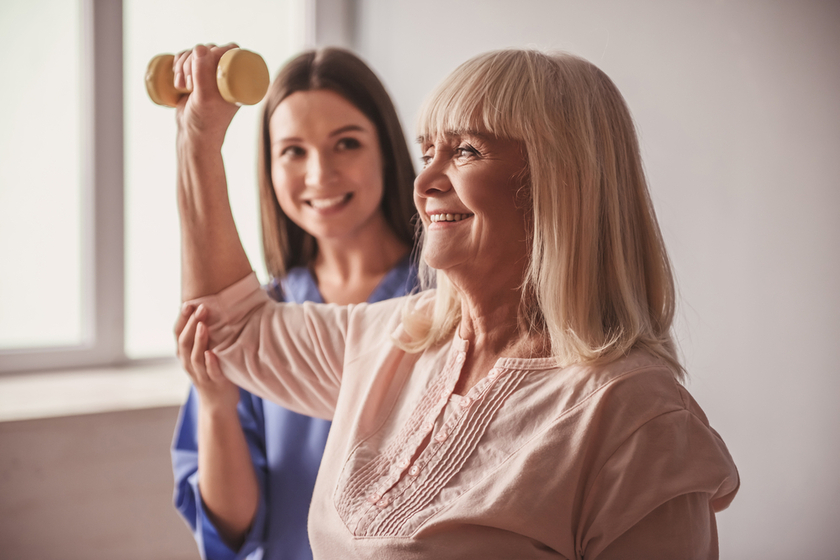 Old woman in hospital Old woman in hospital