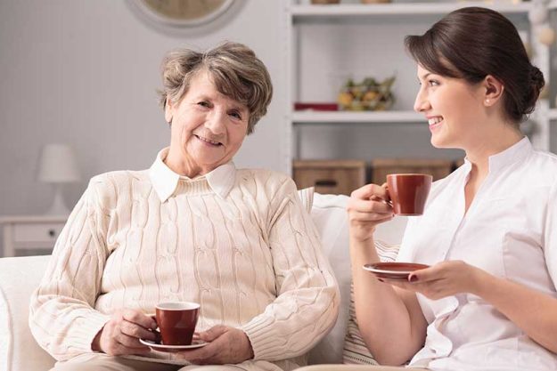 Drinking tea together