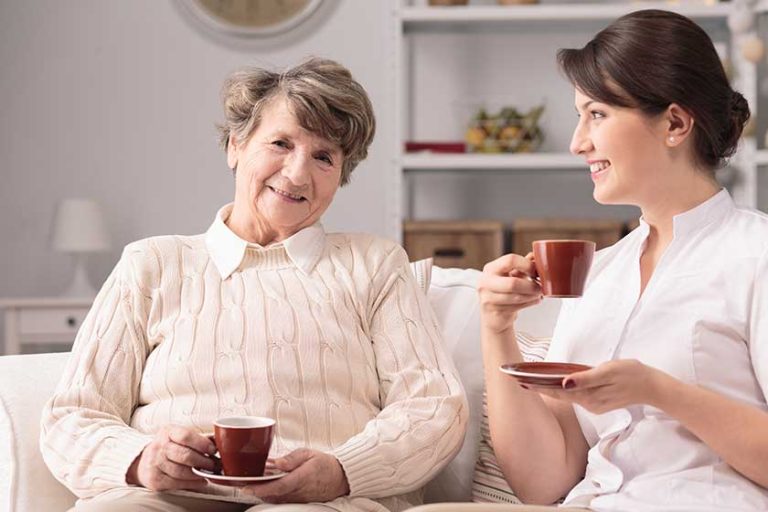 Drinking tea together