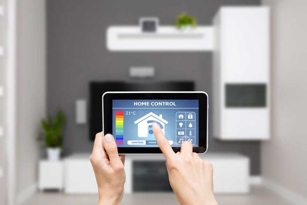 Remote home control system on a digital tablet Remote home control system on a digital tablet