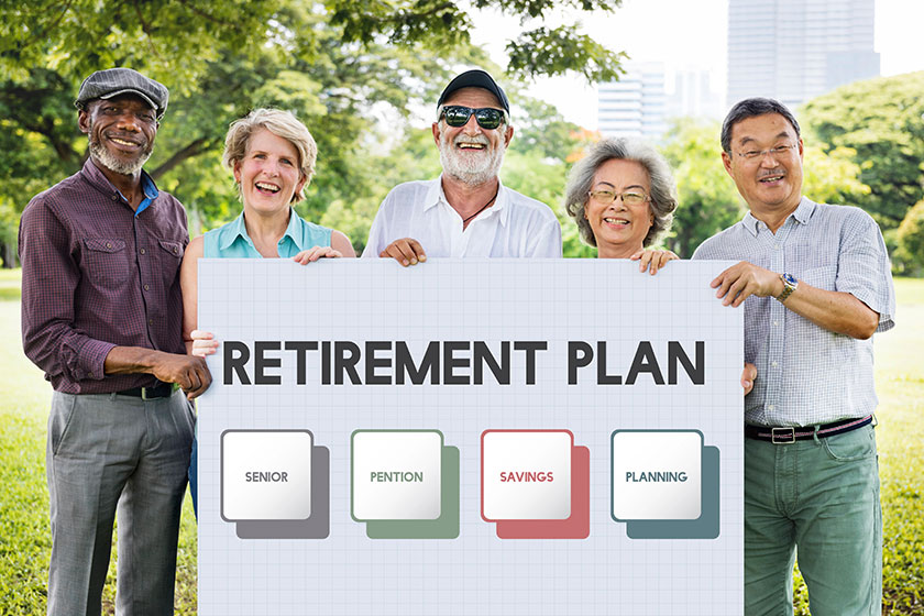 Retirement senior people and plan concept