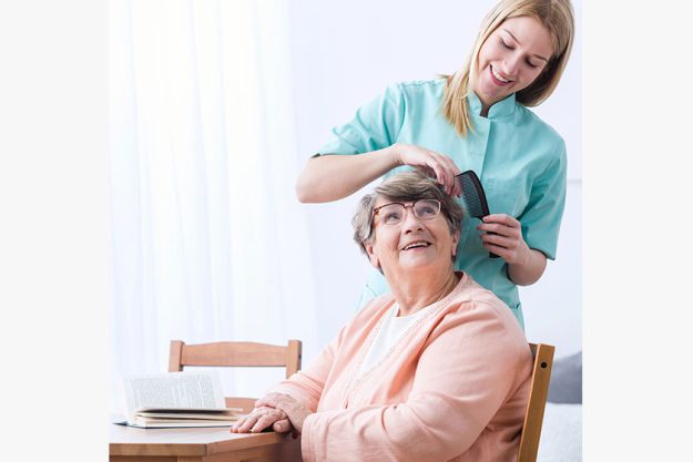 Caregive take care of patient