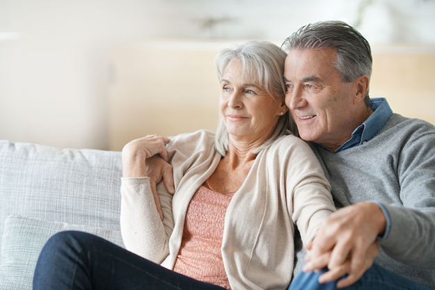 Portrait of senior couple relaxing