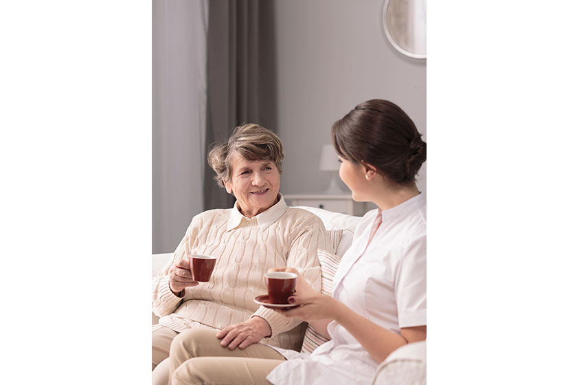 Drinking tea together