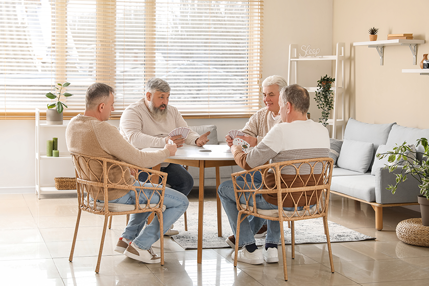 old men playing cards