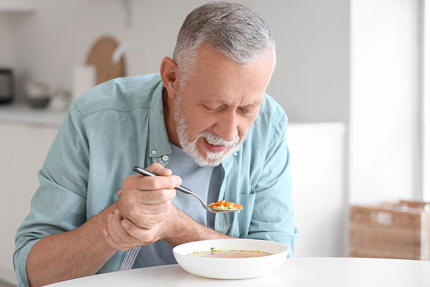 senior man suffering parkinson syndrome senior man suffering parkinson syndrome