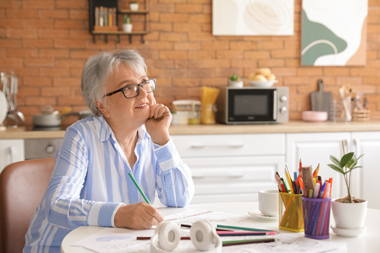 senior woman coloring picture senior woman coloring picture