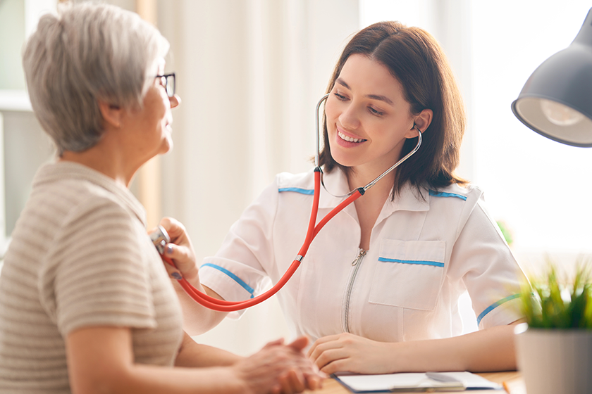 patient listening to doctor