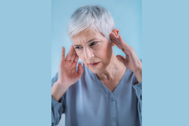 tinnitus senior woman suffering