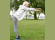 elderly sportswoman exercising