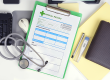 medical record on desk